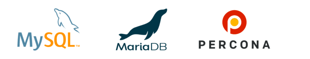 Logo MySQL Percona MariaDB