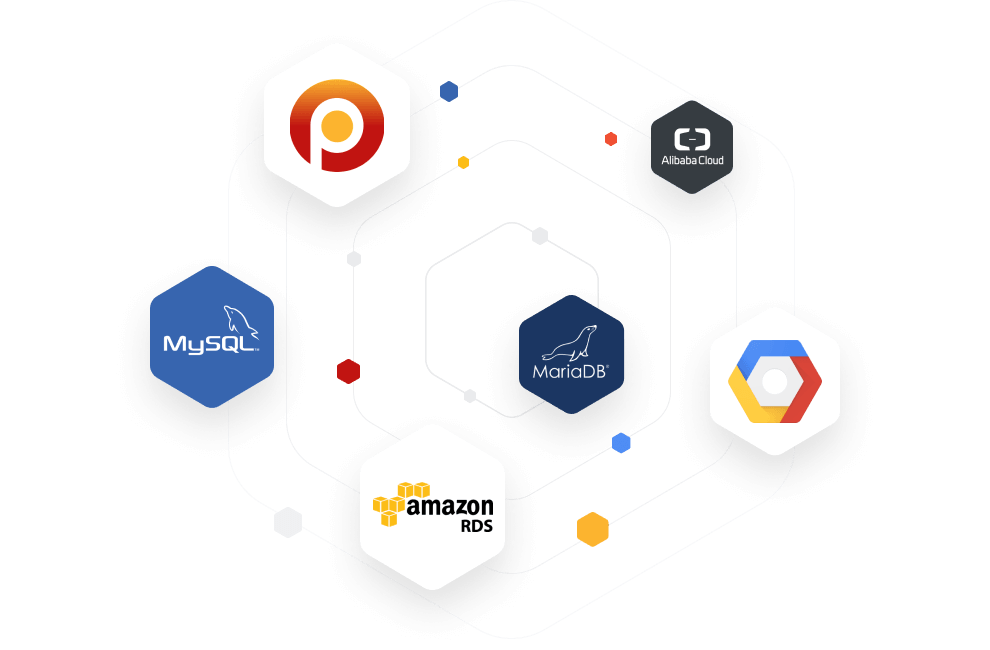 MySQL Percona MariaDB Logo Amazon RDS