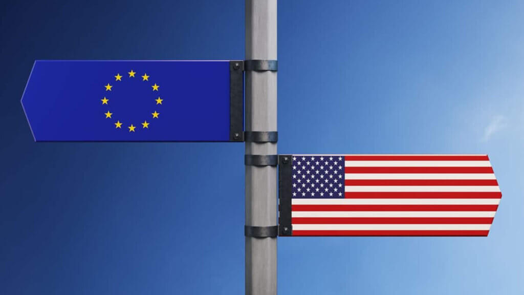 Europe USA Privacy Shield flags