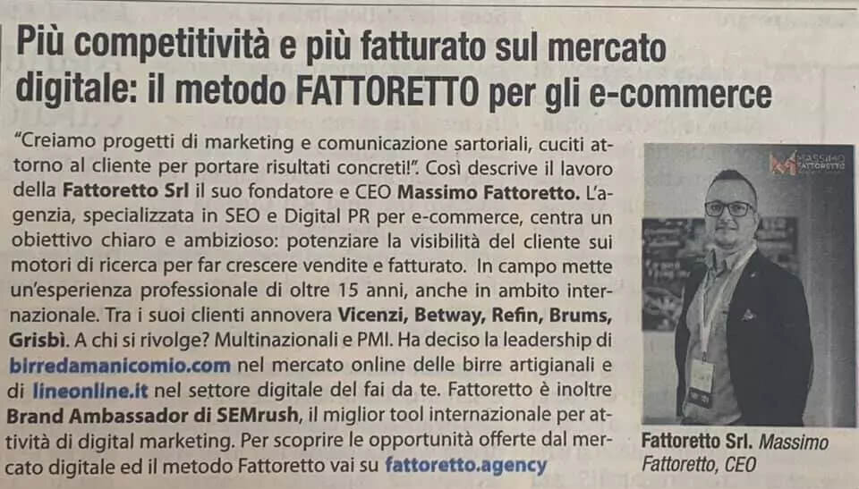 Agence Fattoretto Sole24Ore