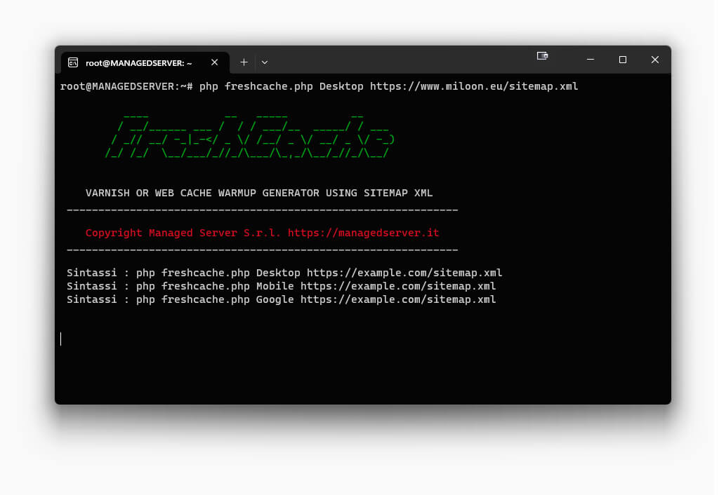 FreshCache-Warmup-Cache-Generator