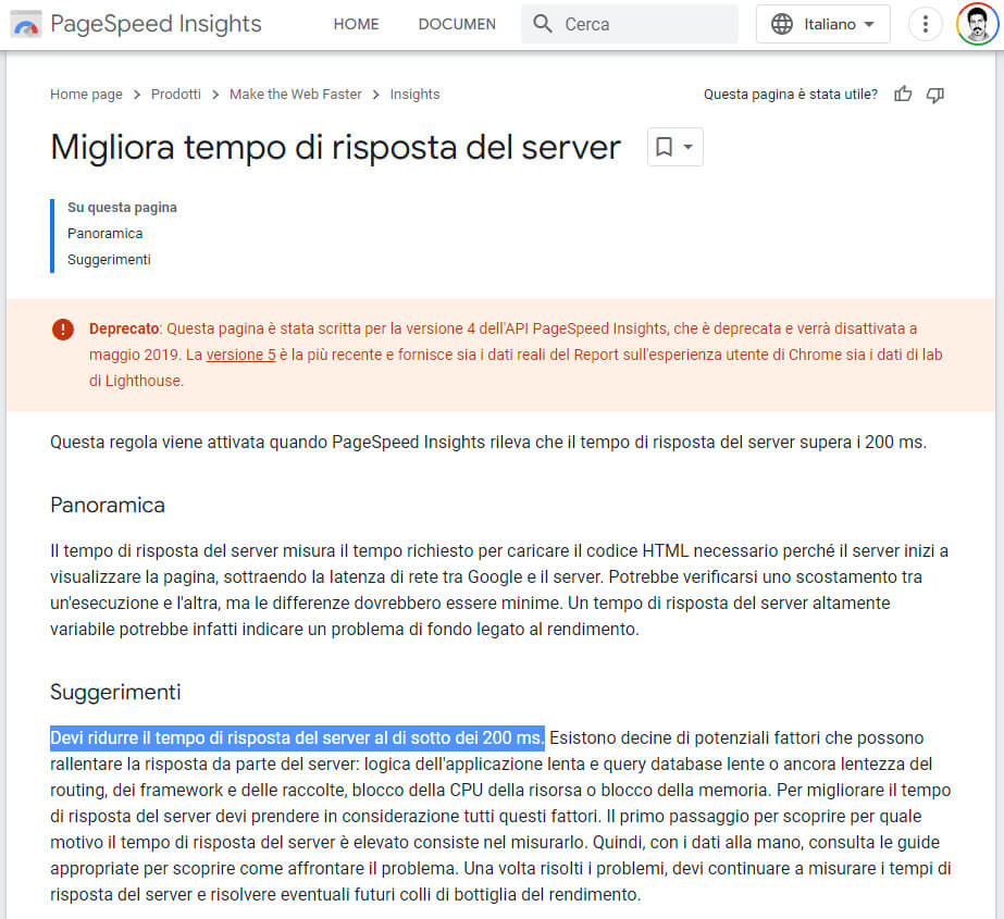 Migliora-Tempo-di-Risposta-del-server---Google-PSI