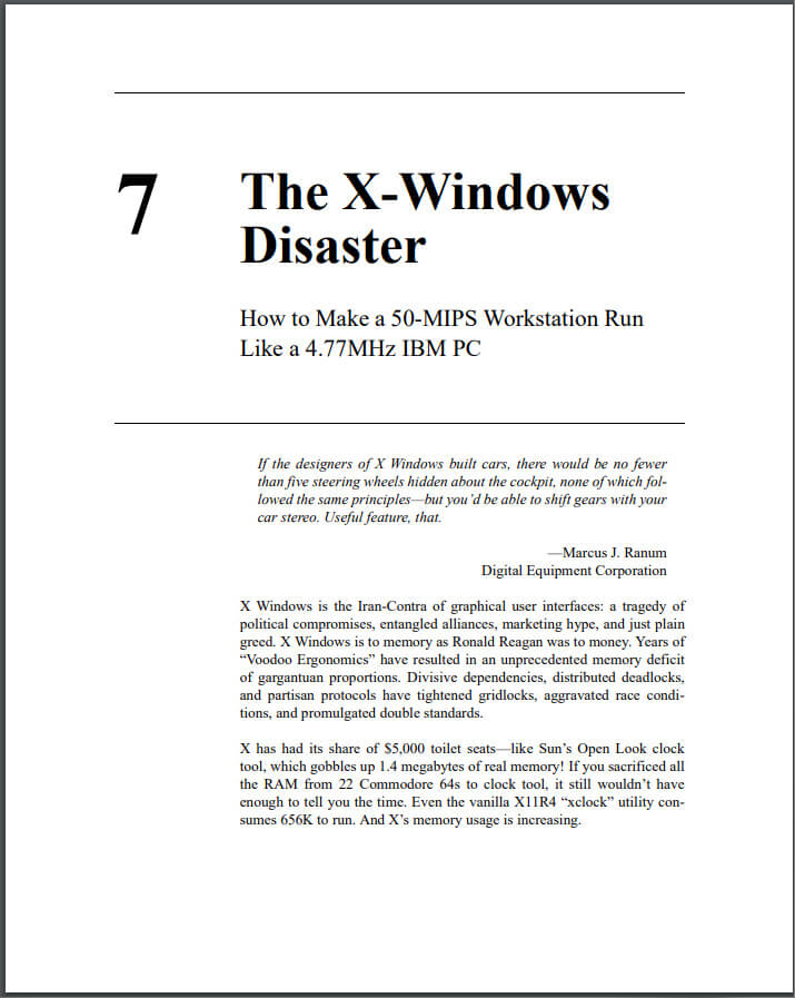 Le désastre de X-Windows