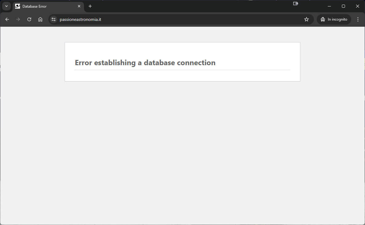 Erreur-Base de données-WordPress