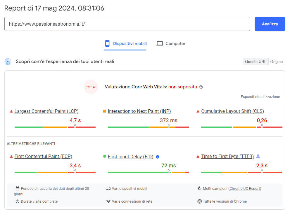 PageSpeed-Insight-Passioneastronomia.it