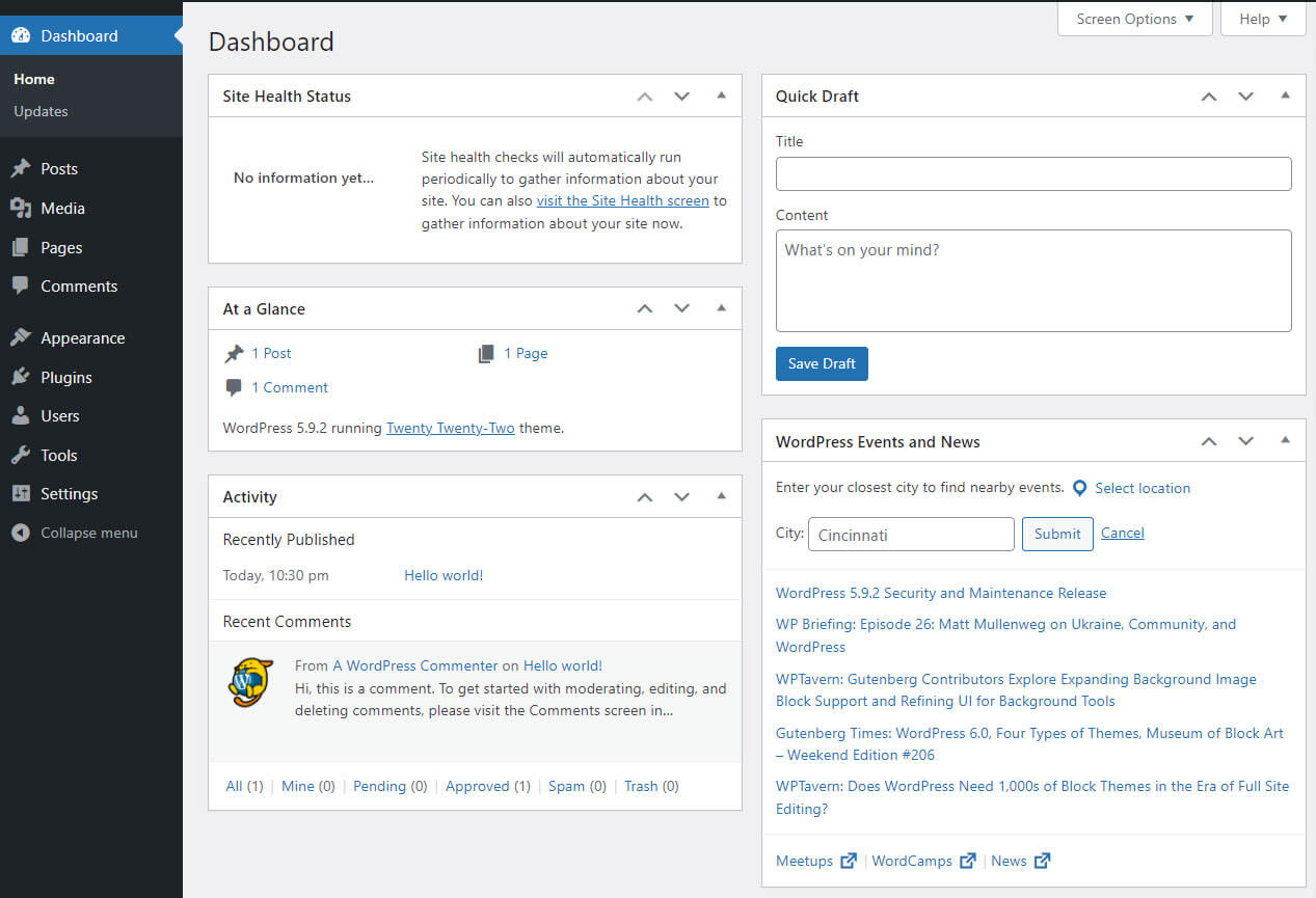 Backend-WordPress-wp-admin