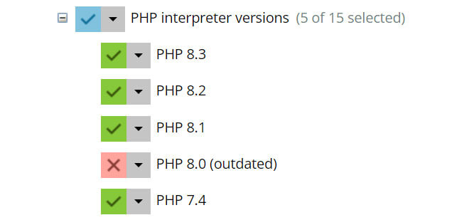 Versioni-PHP-Plesk