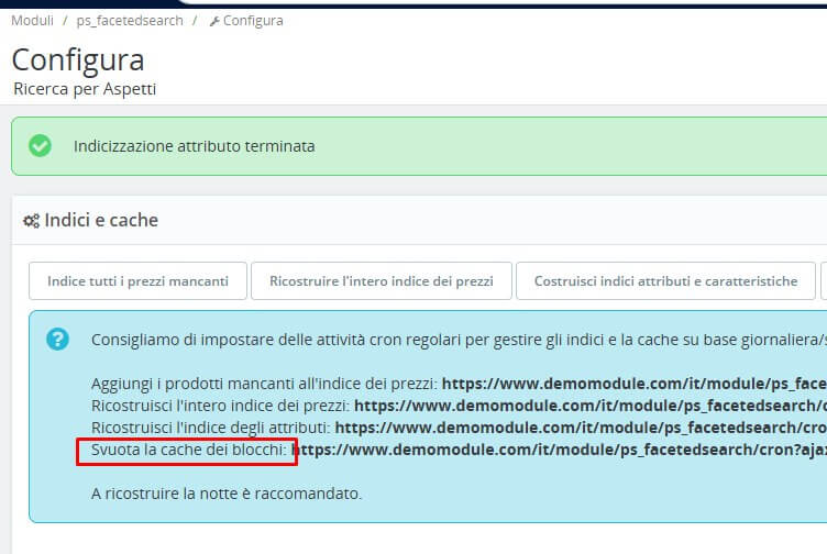 Nettoyage du cache des blocs PrestaShop