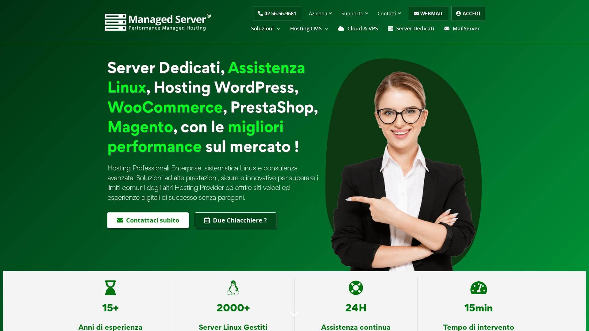 site Web du serveur géré