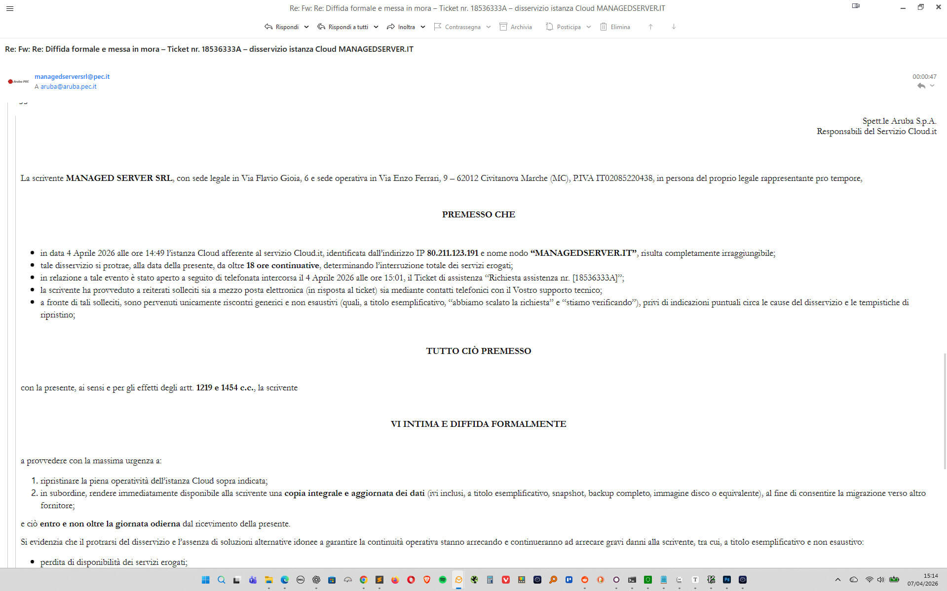 PEC-Cloud.it-Disservizio-Aruba