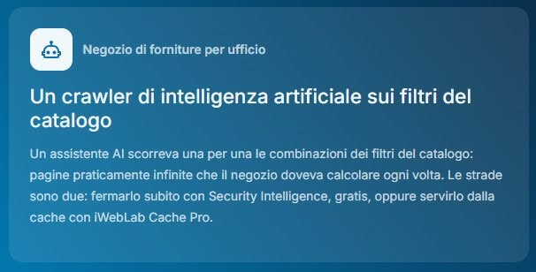 Bot Crawler catalogo filtri